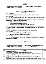 Bộ đề thi chọn học sinh giỏi Sinh học 8 (Có đáp án) - UBND huyện Thủy Nguyên